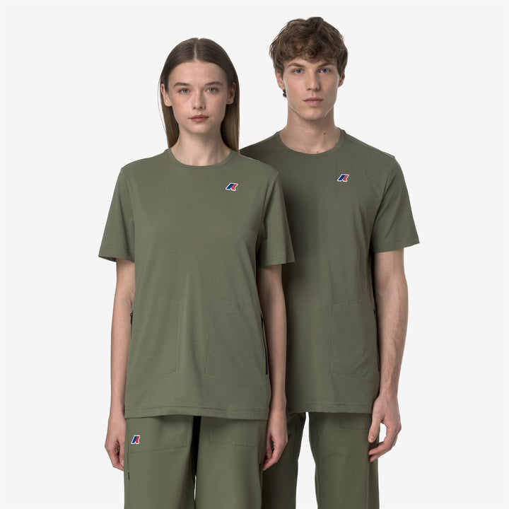 T-Shirts & Top_UNISEX_SERIL TRAVEL_T-Shirt_Green Lichen - DetailDouble