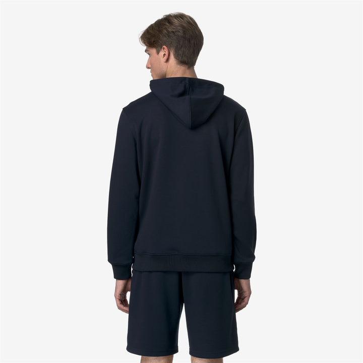 Fleece_MAN_RAINER LIGHT SPACER_Jacket_Blue Depth - DressedFrontDouble