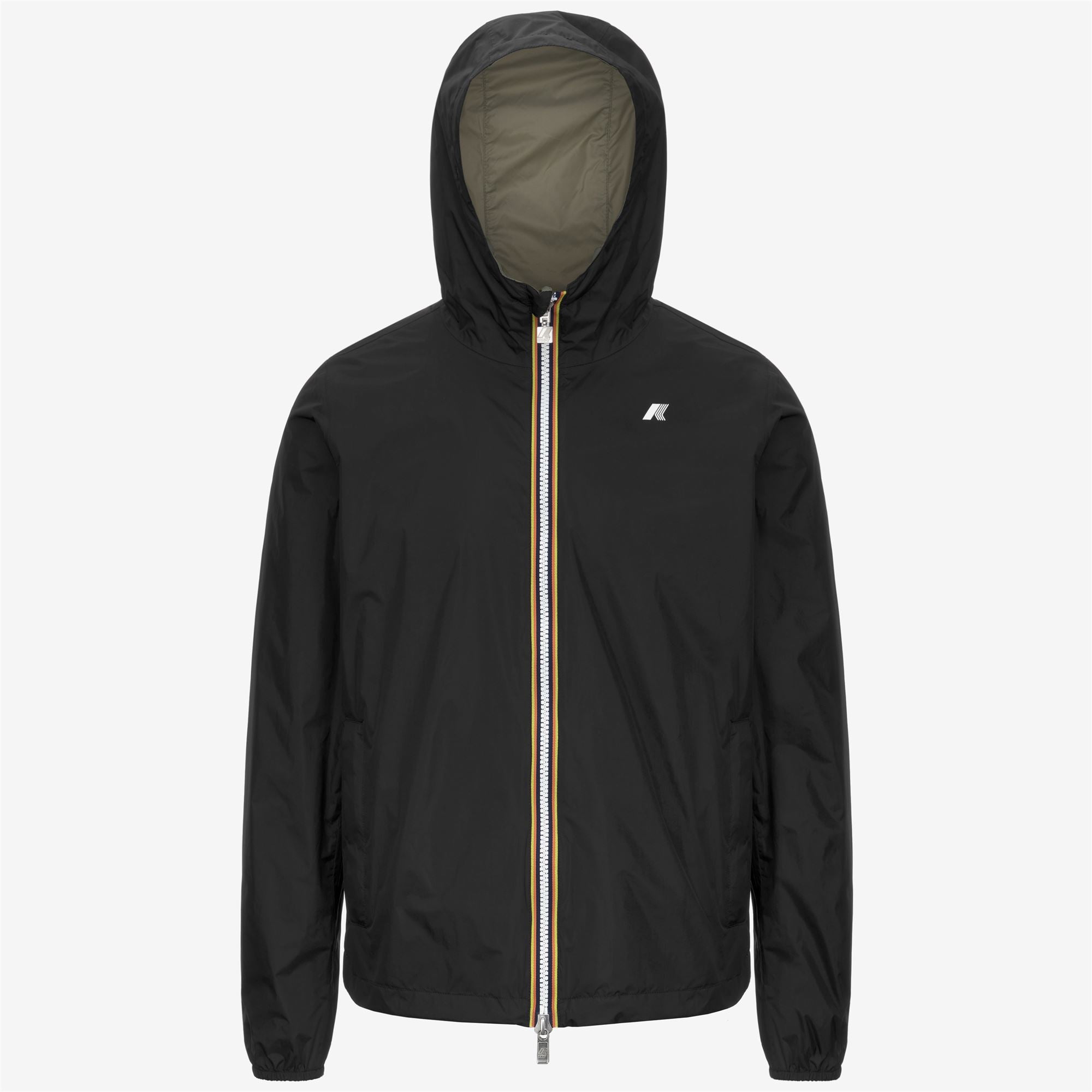 Jackets_MAN_JAKE PLUS.2 DOUBLE_Short_Black Pure - Green Lichen - Commercial 1