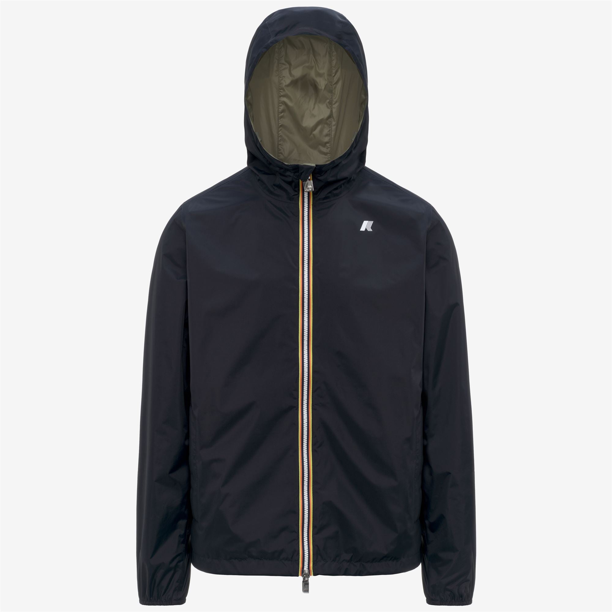 Jackets_Man_JAKE PLUS.2 DOUBLE_Short_Blue Depth - Green Lichen - Commercial 1