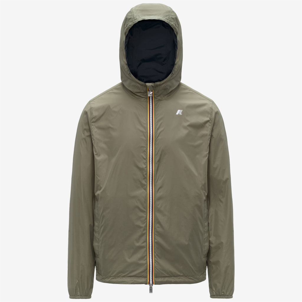 Jackets_Man_JAKE PLUS.2 DOUBLE_Short_Blue Depth - Green Lichen - Commercial 2