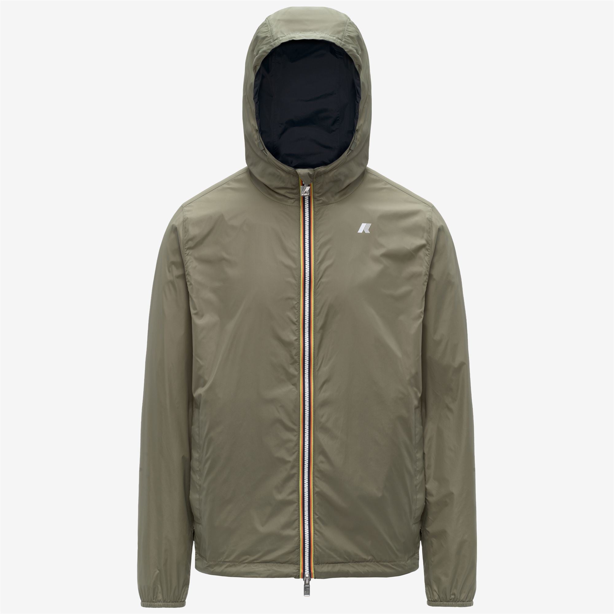 Jackets_Man_JAKE PLUS.2 DOUBLE_Short_Blue Depth - Green Lichen - Commercial 2