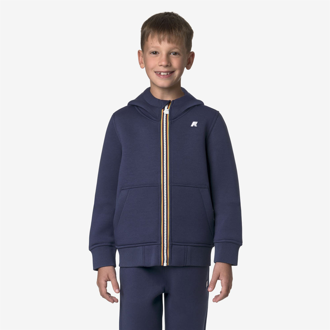 P. BERENGER SPACER - Fleece - Jacket - BOY - Blue Deep Cobalt