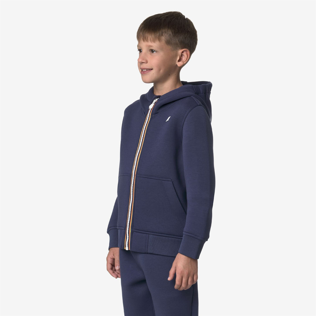 P. BERENGER SPACER - Fleece - Jacket - BOY - Blue Deep Cobalt