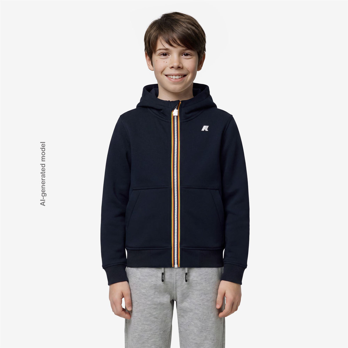 Fleece_BOY_P. BERENGER SPACER_Jacket_Blue Depth - Commercial 4