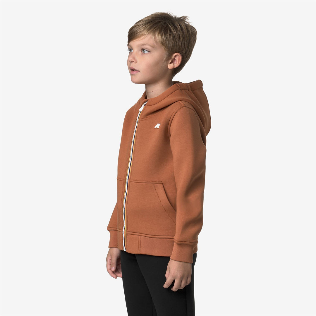 P. BERENGER SPACER - Fleece - Jacket - BOY - Orange Adobe
