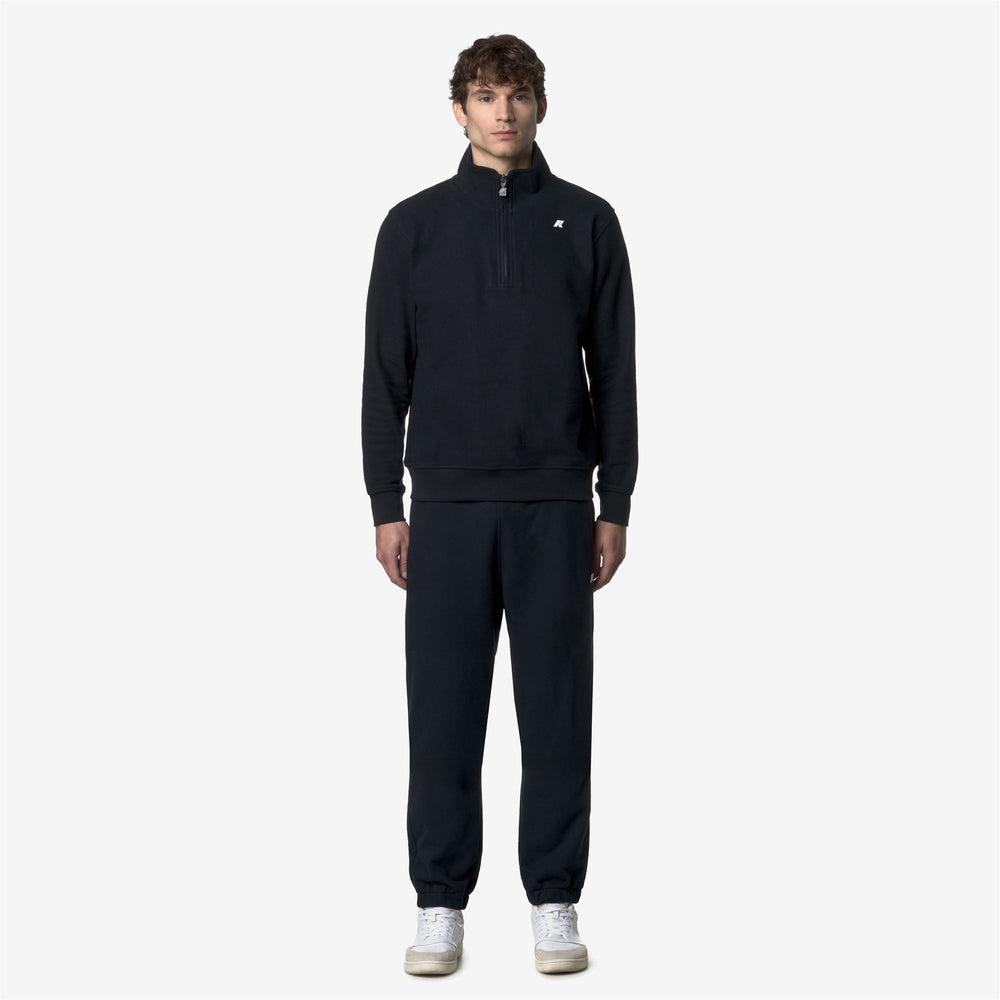 Pants_MAN_MICKYEL HEAVY FLEECE_Sport Trousers_Blue Depth - DressedBack