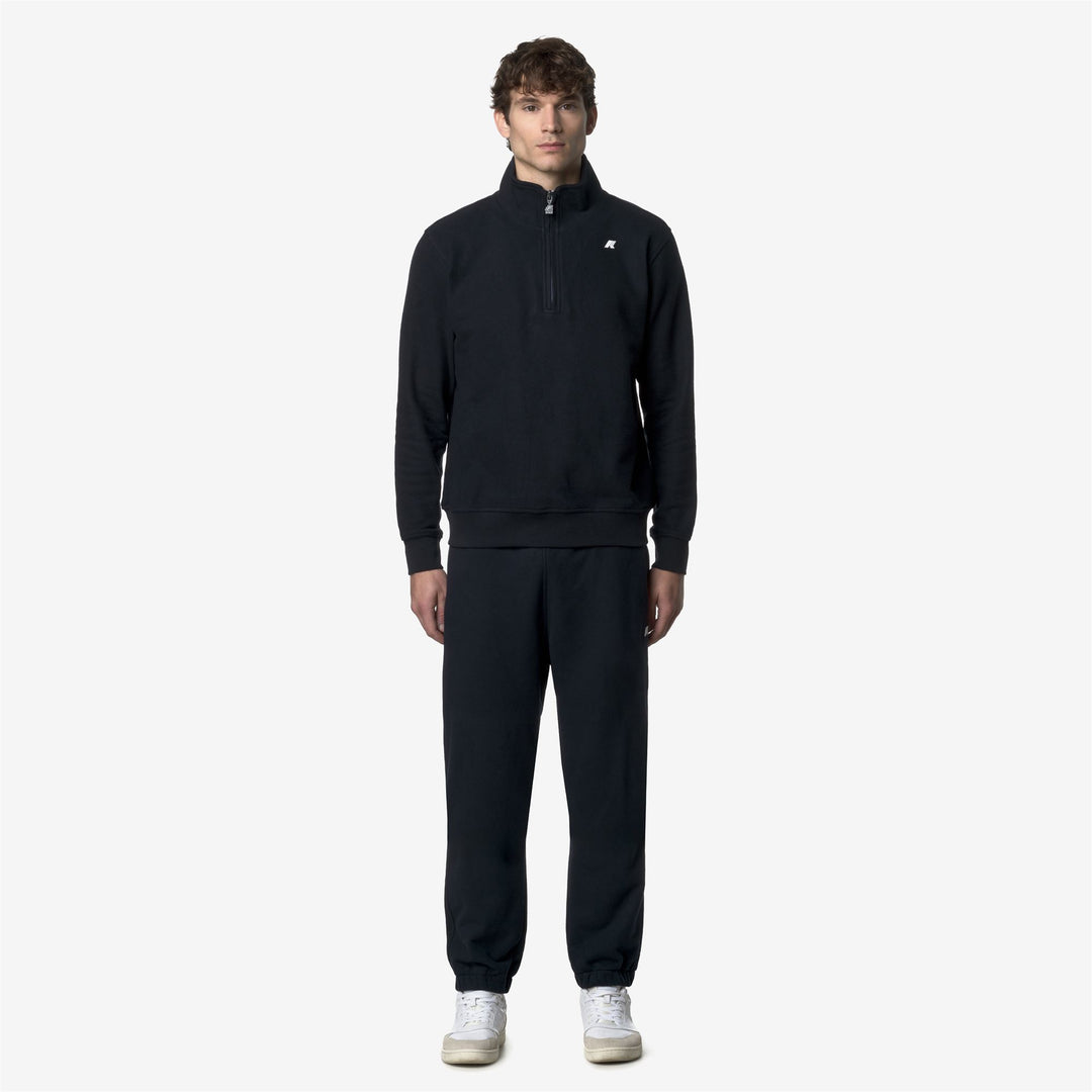 Pants_MAN_MICKYEL HEAVY FLEECE_Sport Trousers_Blue Depth - DressedBack