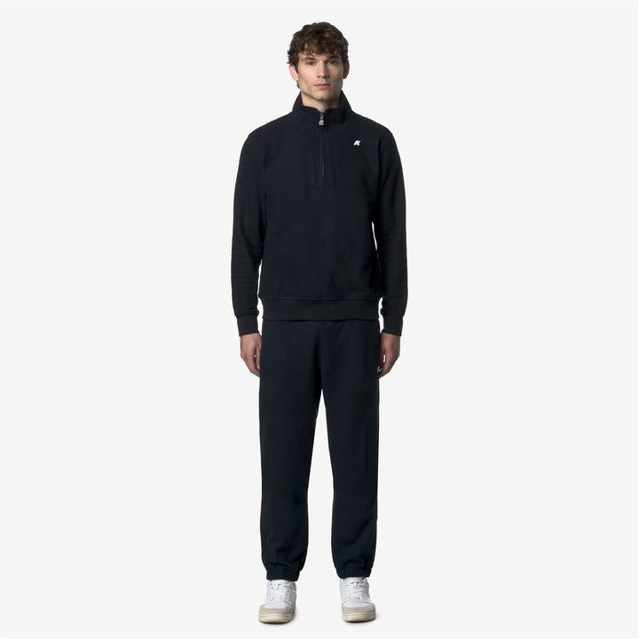 Pants_MAN_MICKYEL HEAVY FLEECE_Sport Trousers_Blue Depth - DressedBack