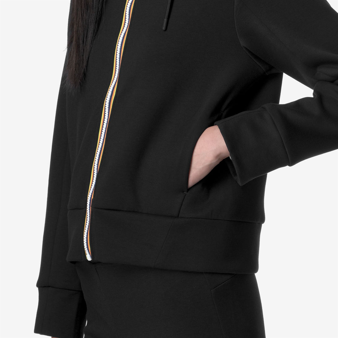 Fleece_WOMAN_DIVINE LIGHT SPACER_Jacket_Black Pure - DetailDouble