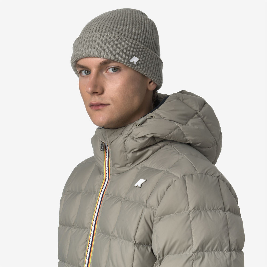 BRICE CARDIGAN STITCH WOOL - Headwear - Hat - UNISEX - Green Oak Melange