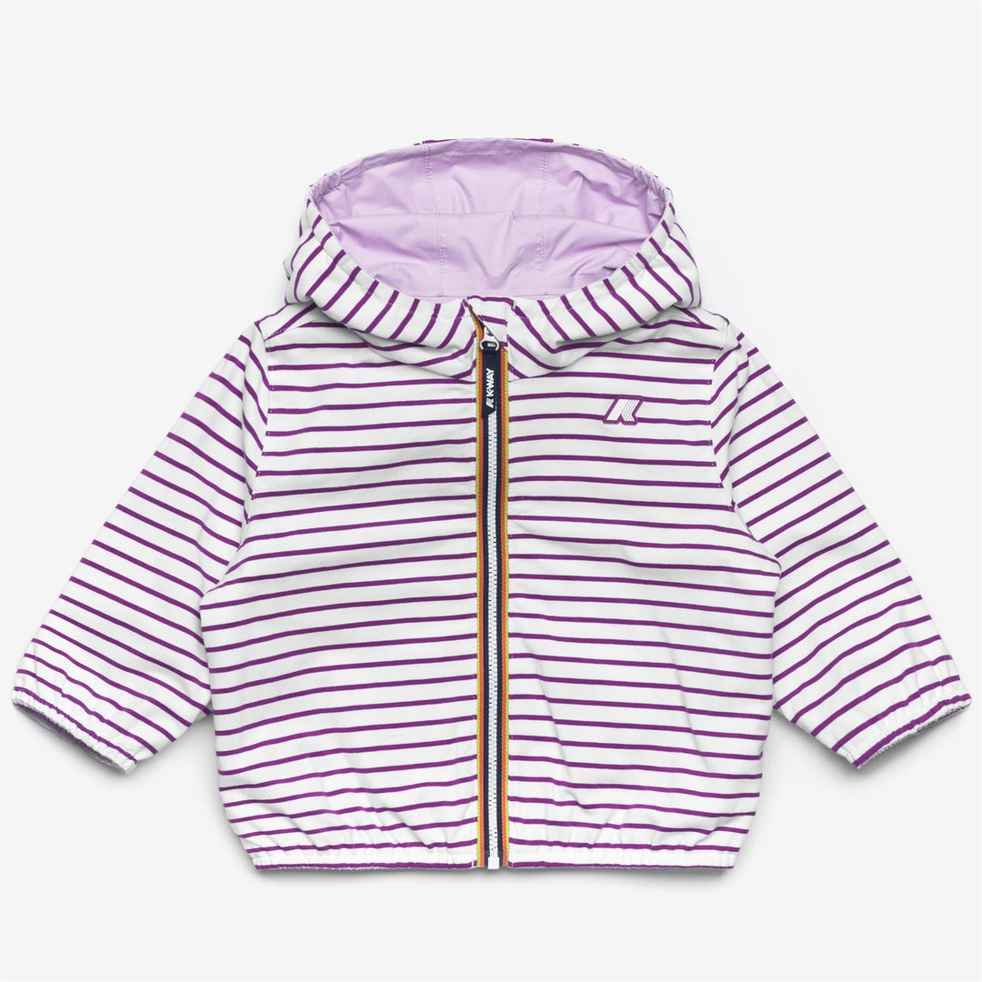 E. JAKE PLUS.2 JERSEY REVERSIBLE - Jackets - Short - KID UNISEX - VIOLET LT LILAC-WHITE-VIOLET