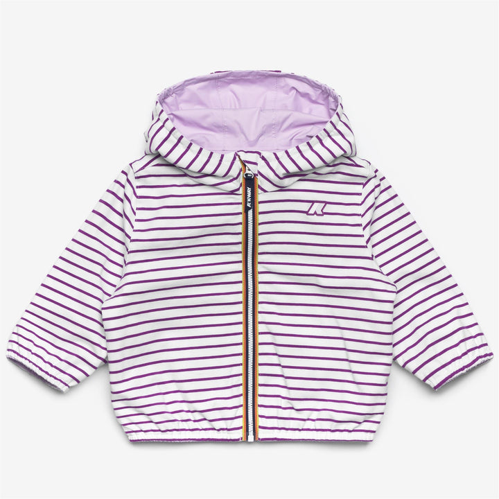 E. JAKE PLUS.2 JERSEY REVERSIBLE - Jackets - Short - KID UNISEX - VIOLET LT LILAC-WHITE-VIOLET
