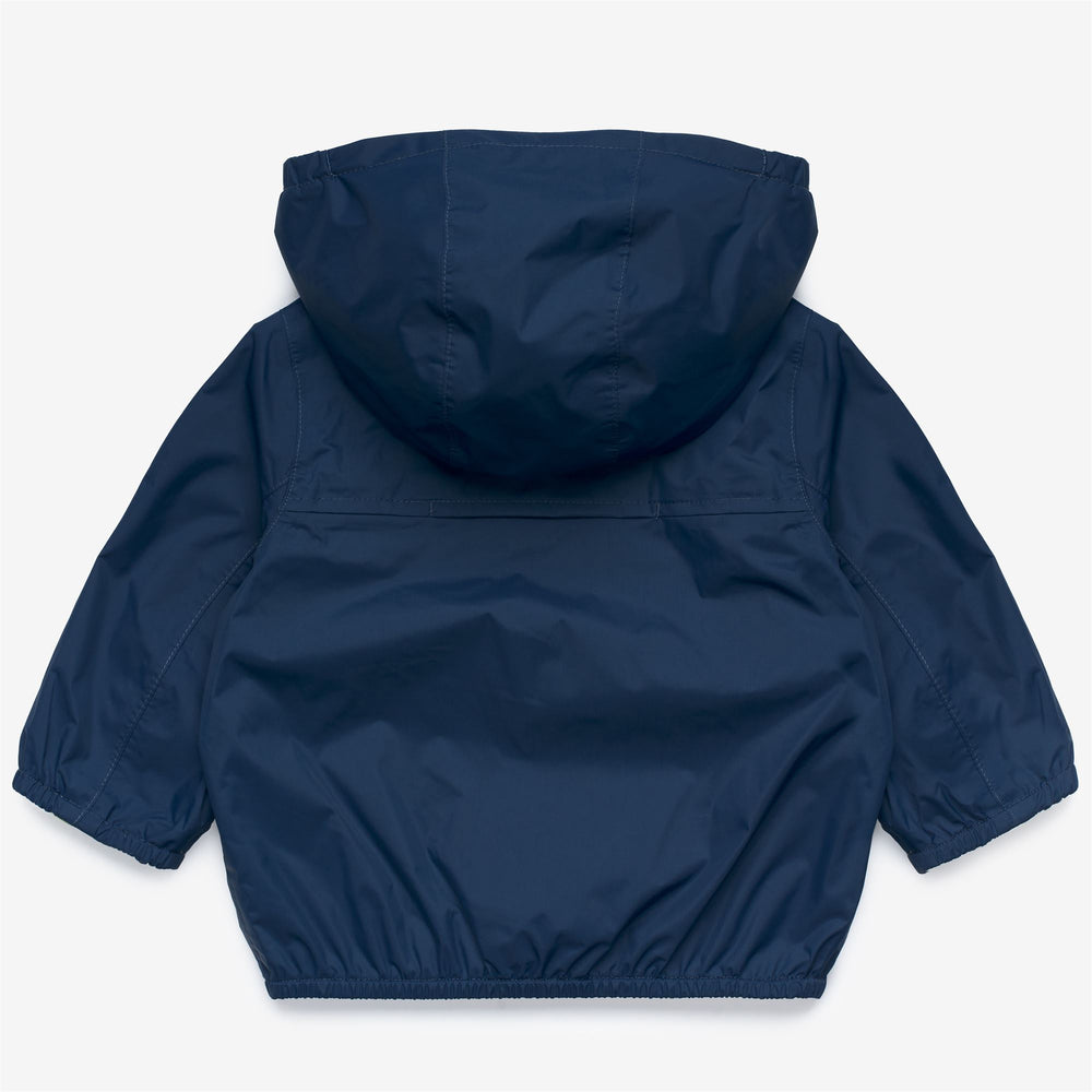 Jackets_Kid unisex_E. JAKE PLUS.2 JERSEY DOUBLE_Short_Blue Insignia - White - Green Dk Lime - DressedFront