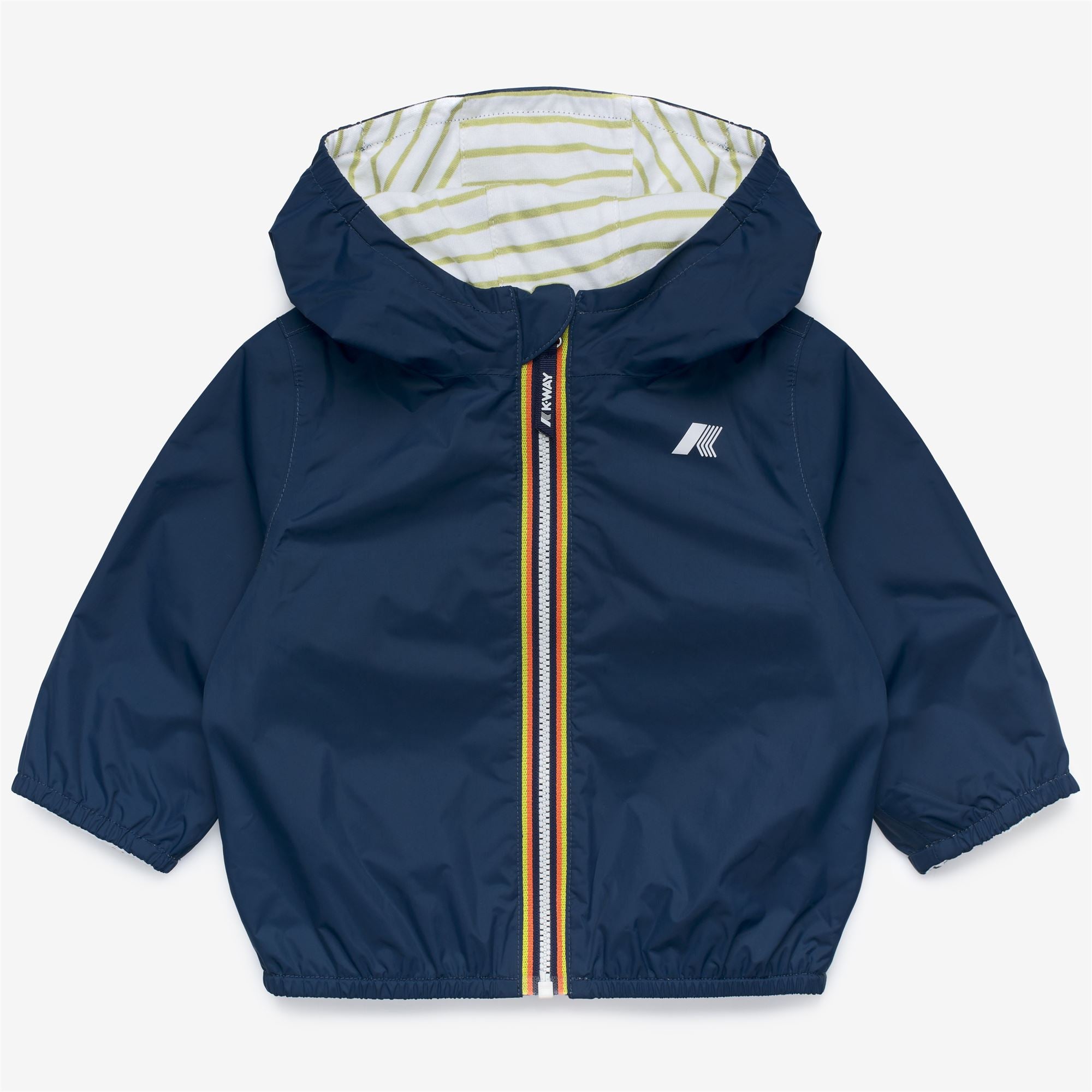 Jackets_Kid unisex_E. JAKE PLUS.2 JERSEY DOUBLE_Short_Blue Insignia - White - Green Dk Lime - Commercial 1