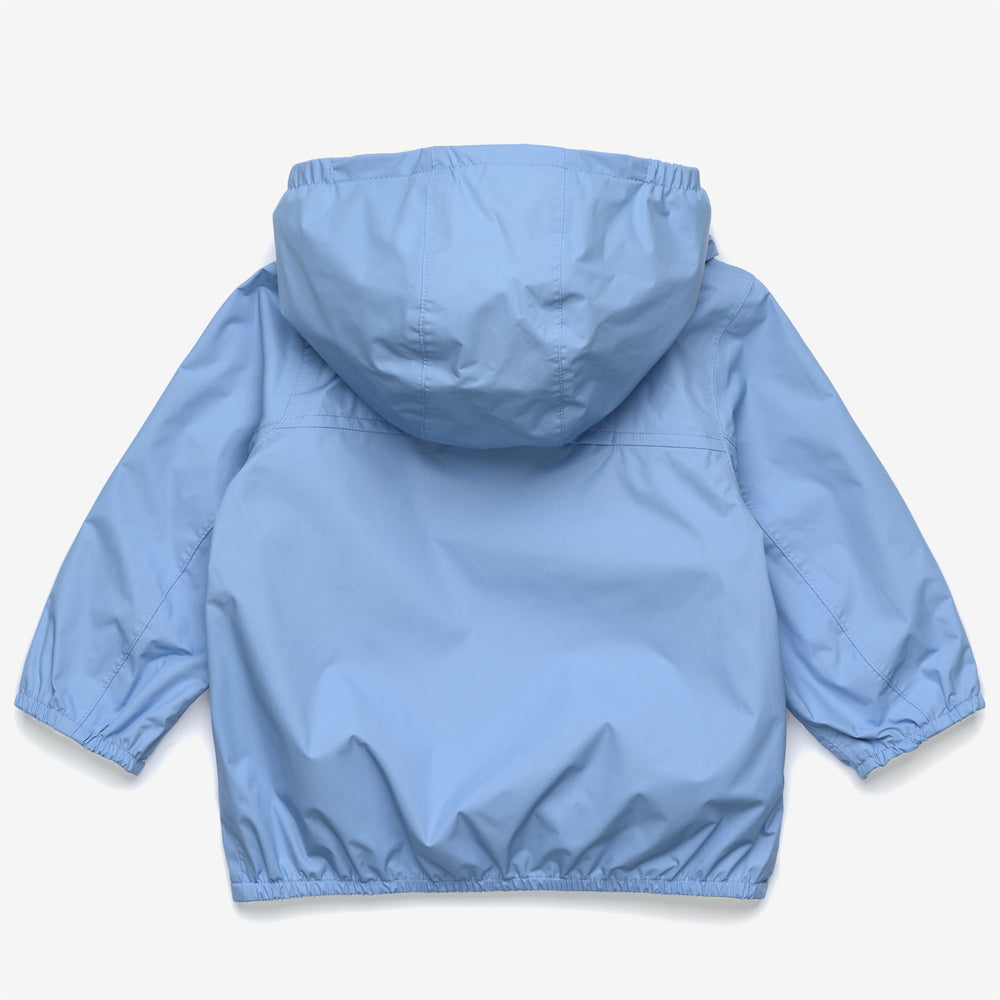 Jackets_Kid unisex_E. JAKE PLUS.2 JERSEY DOUBLE_Short_Blue Cielo - White - Yellow Lime - DressedFront