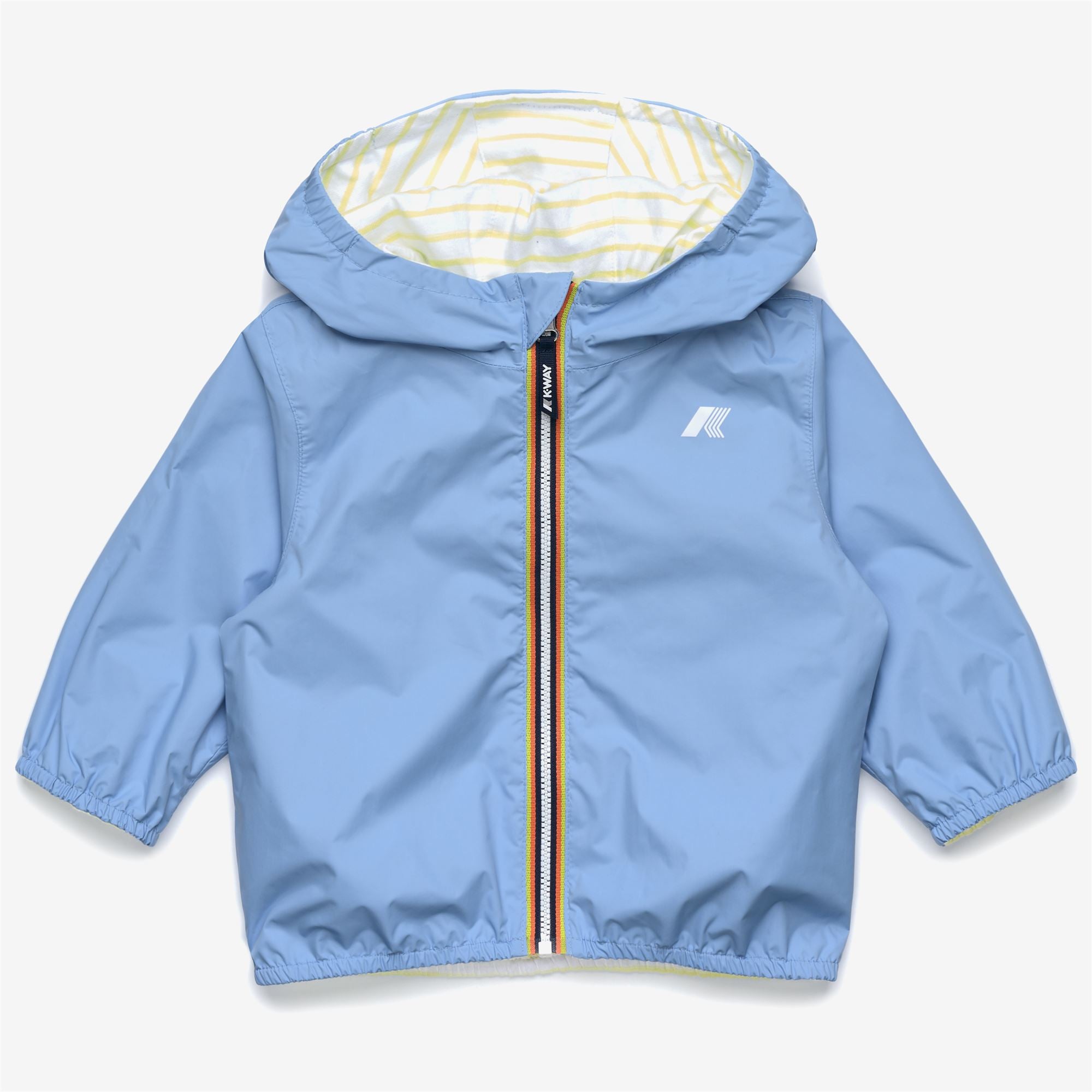 Jackets_Kid unisex_E. JAKE PLUS.2 JERSEY DOUBLE_Short_Blue Cielo - White - Yellow Lime - Commercial 1