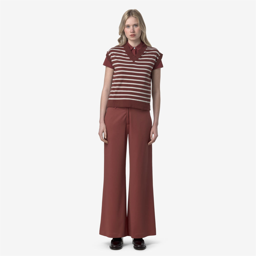 Pants_WOMAN_JALLE SL SPACER_Sport Trousers_Red Brownish - DressedBack