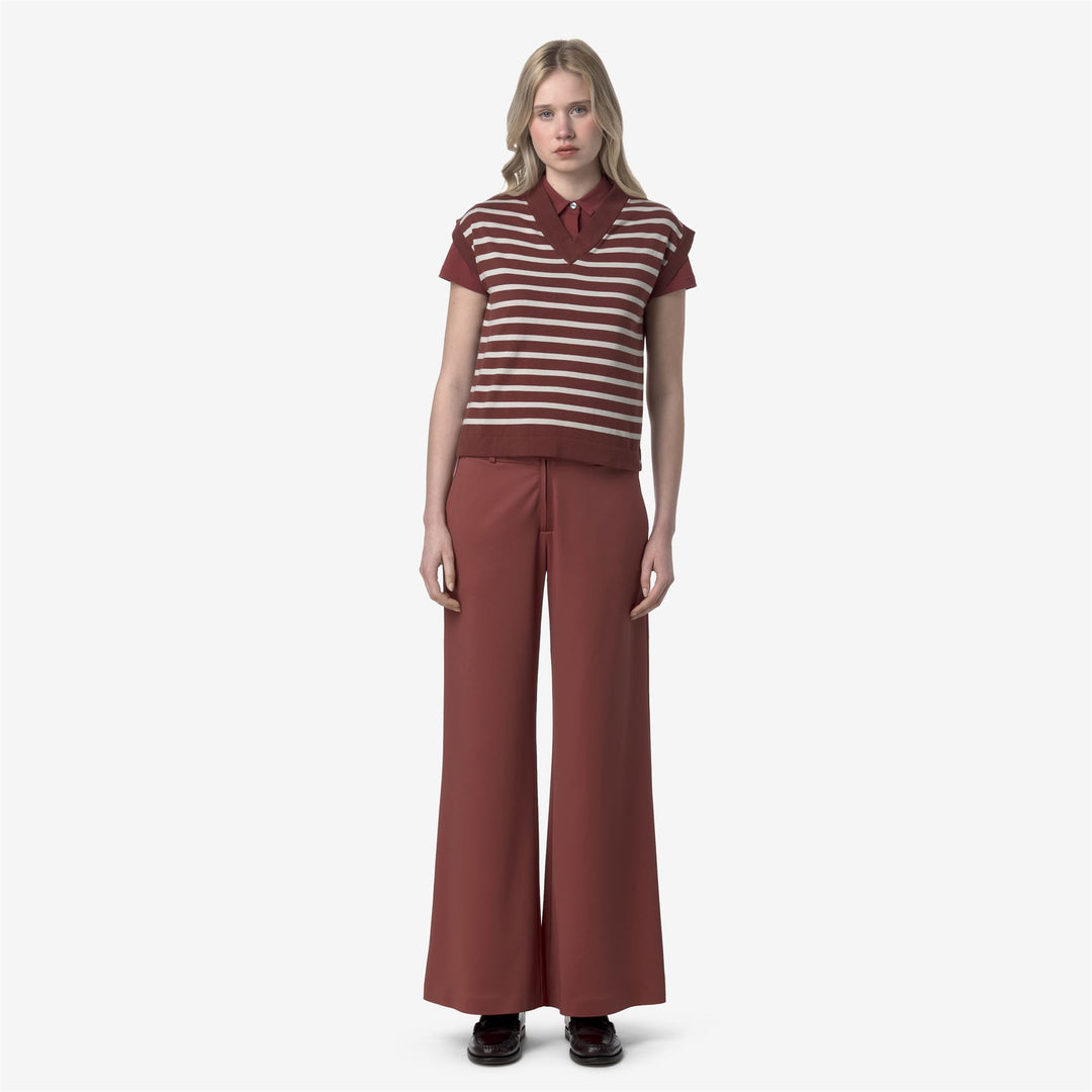 Pants_WOMAN_JALLE SL SPACER_Sport Trousers_Red Brownish - DressedBack