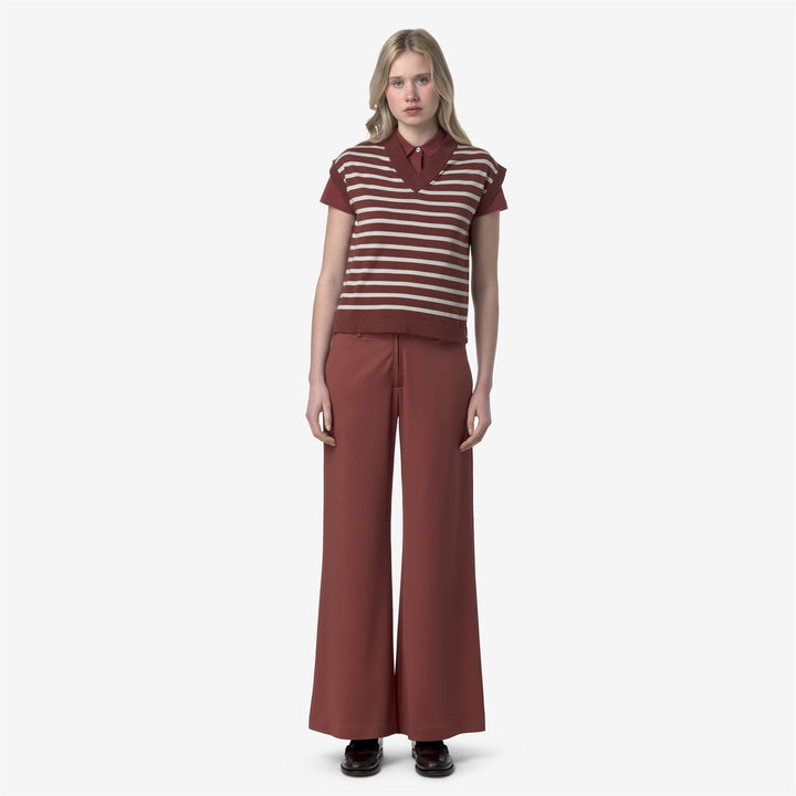 Pants_WOMAN_JALLE SL SPACER_Sport Trousers_Red Brownish - DressedBack
