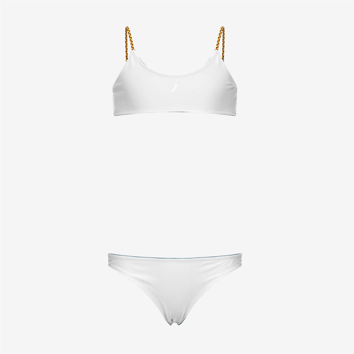 Bathing Suits_GIRL_P. SCARLETT DOUBLE BEACH_Bikini_Green Iron - White - Commercial 2