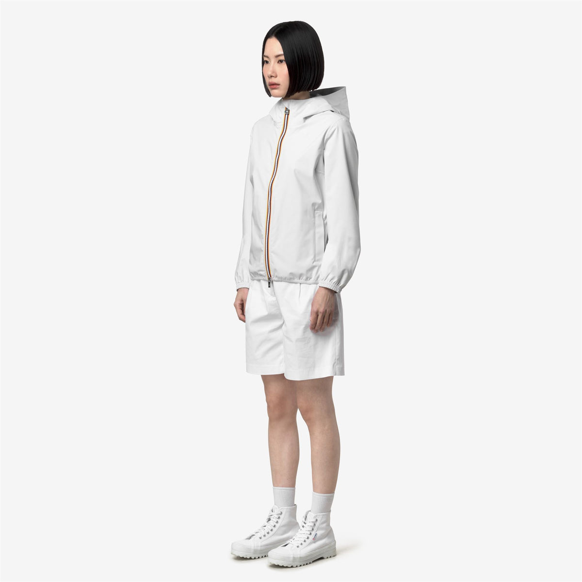 Jackets_Woman_LIL 2.0 STRETCH DOT_Short_White - White - Commercial 5