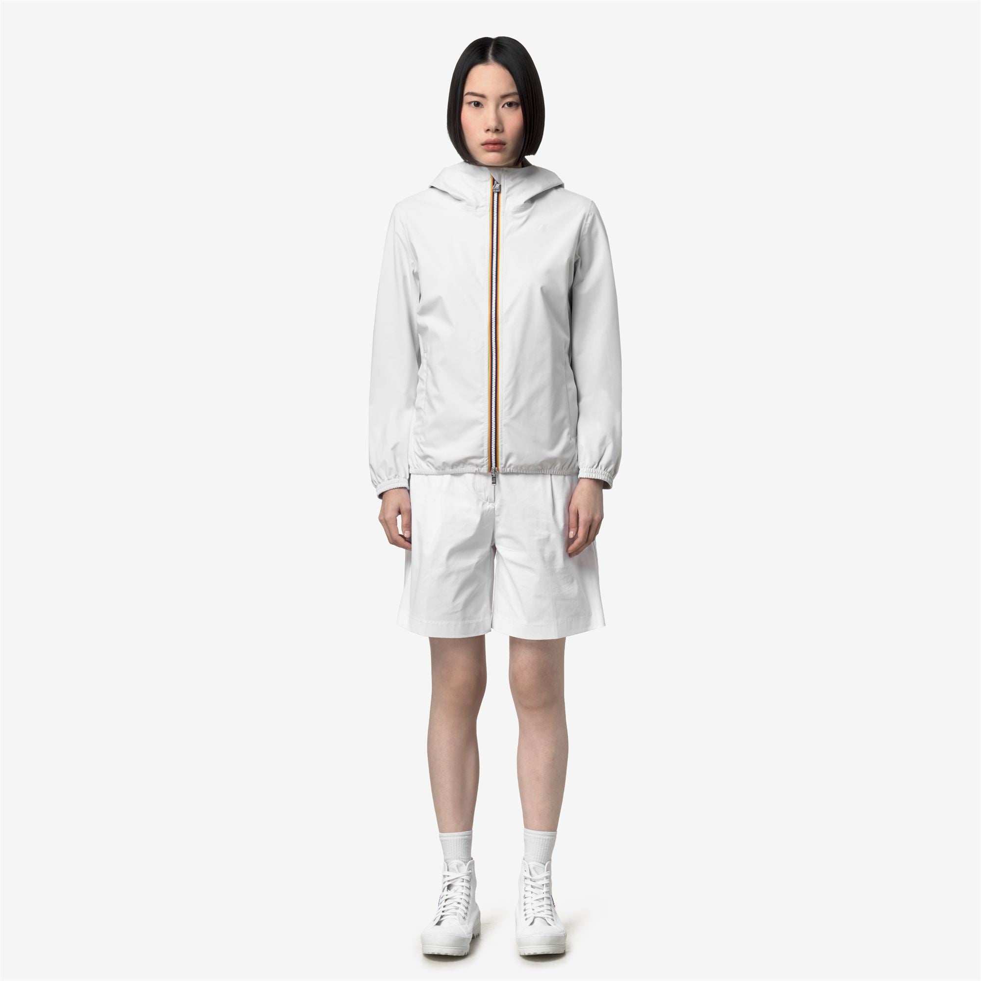 Jackets_Woman_LIL 2.0 STRETCH DOT_Short_White - White - Commercial 4