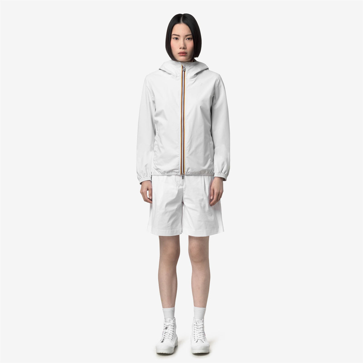 Jackets_Woman_LIL 2.0 STRETCH DOT_Short_White - White - Commercial 4