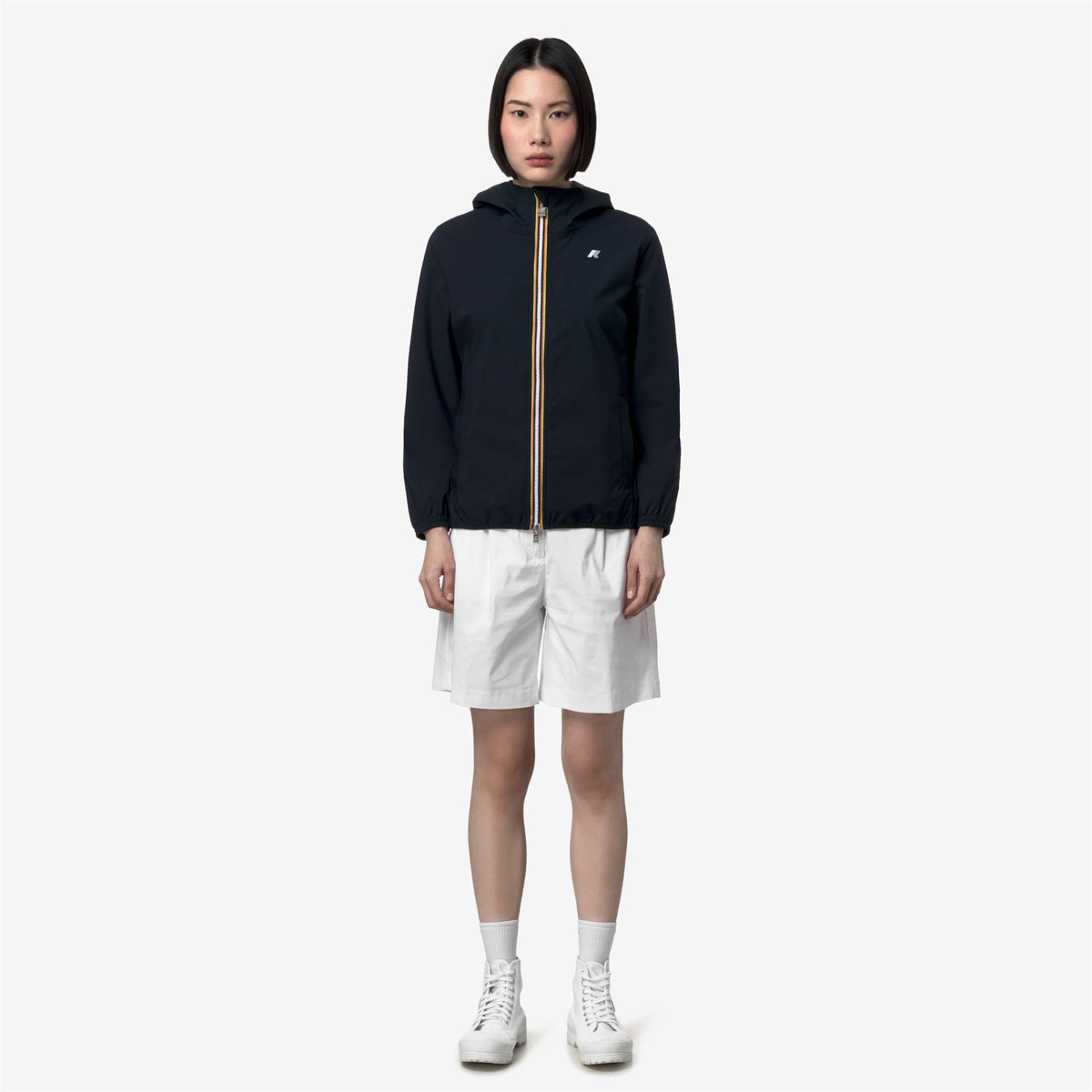 Jackets_Woman_LIL 2.0 STRETCH DOT_Short_Blue Depth - Commercial 4