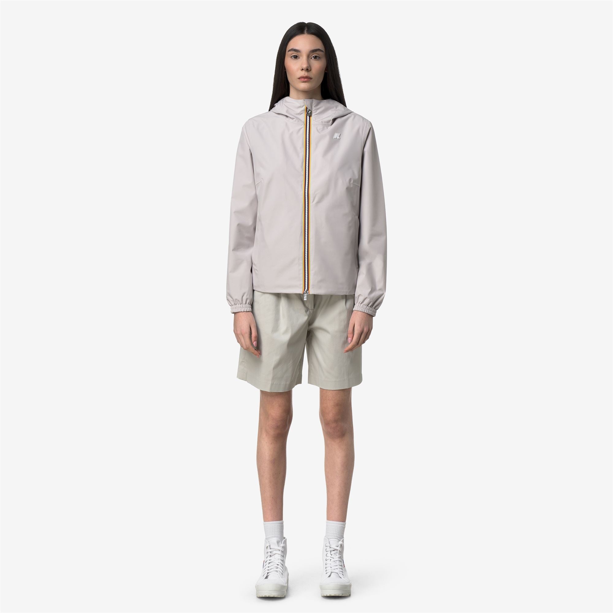 Jackets_Woman_LIL 2.0 STRETCH POLY JERSEY_Short_BEIGE LT - Commercial 4