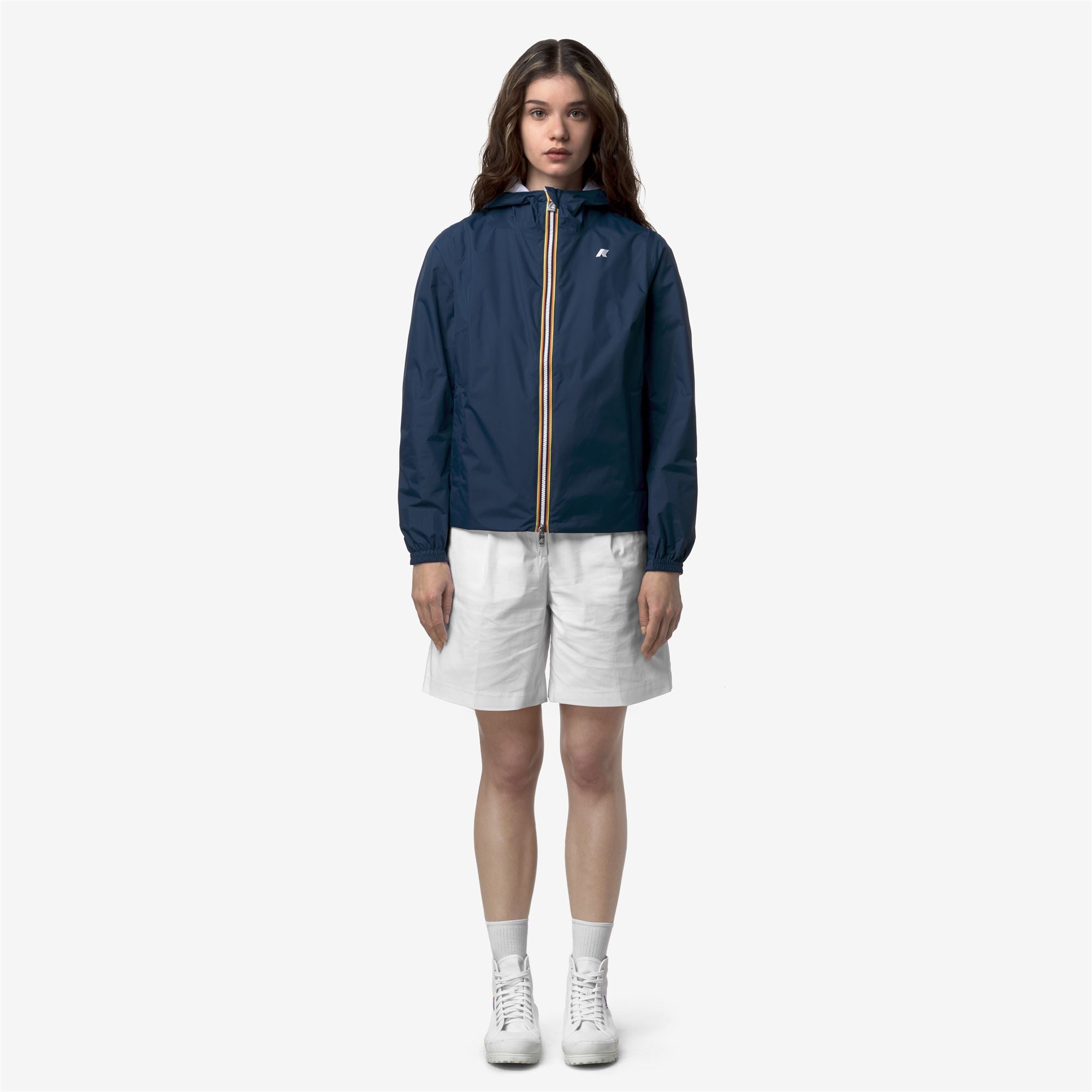 Jackets_Woman_LIL 2.0 PLUS.2 DOUBLE_Short_Blue Insignia - White - Commercial 4
