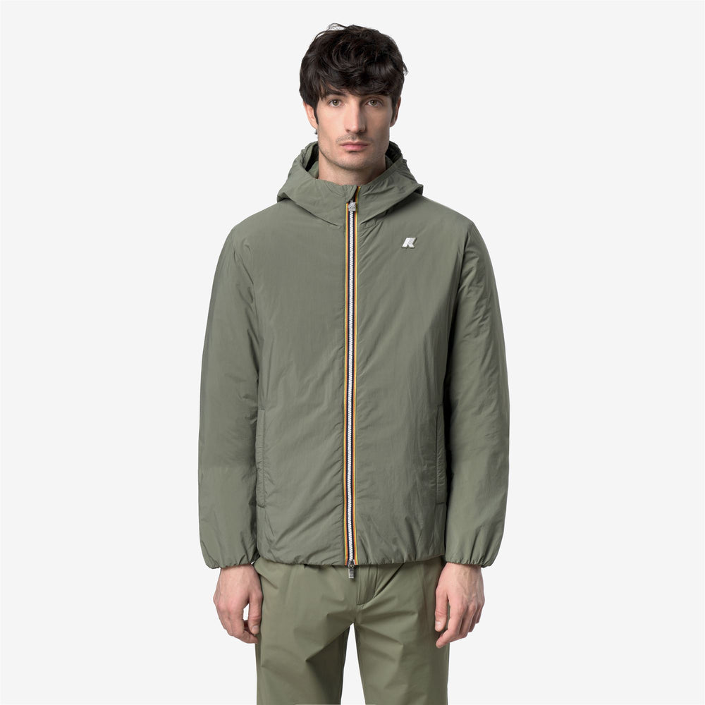 Jackets_Man_JACK PLAIN WARM_Short_Green Lichen - DressedBack