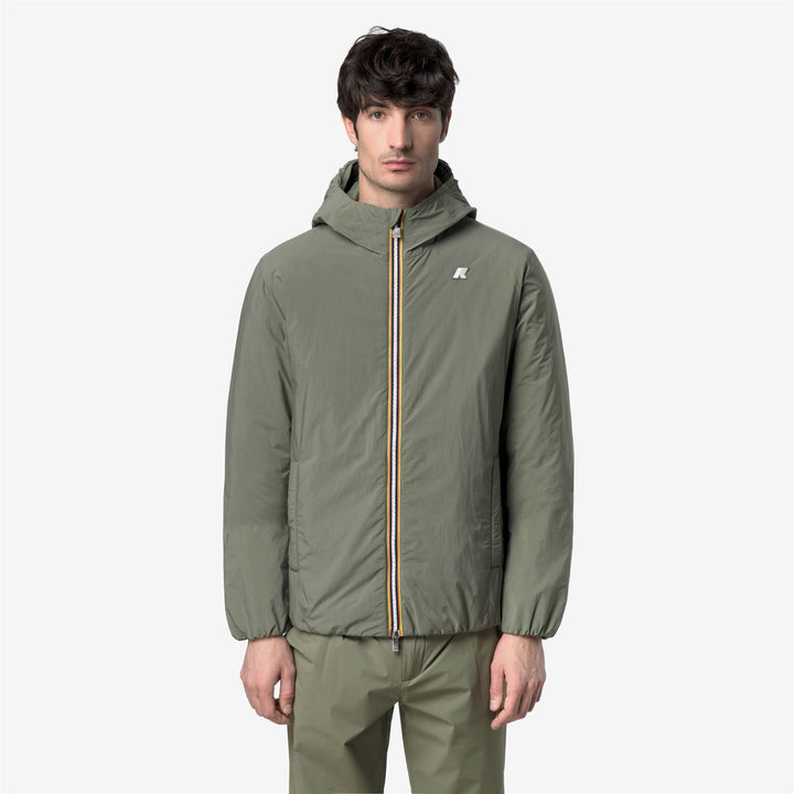 Jackets_Man_JACK PLAIN WARM_Short_Green Lichen - DressedBack