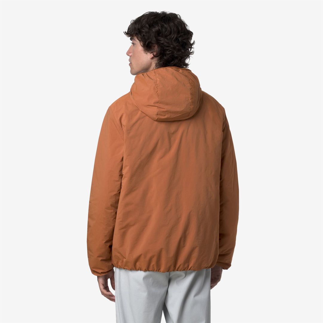 Jackets_MAN_JACK PLAIN WARM_Short_Orange Adobe - DressedFrontDouble