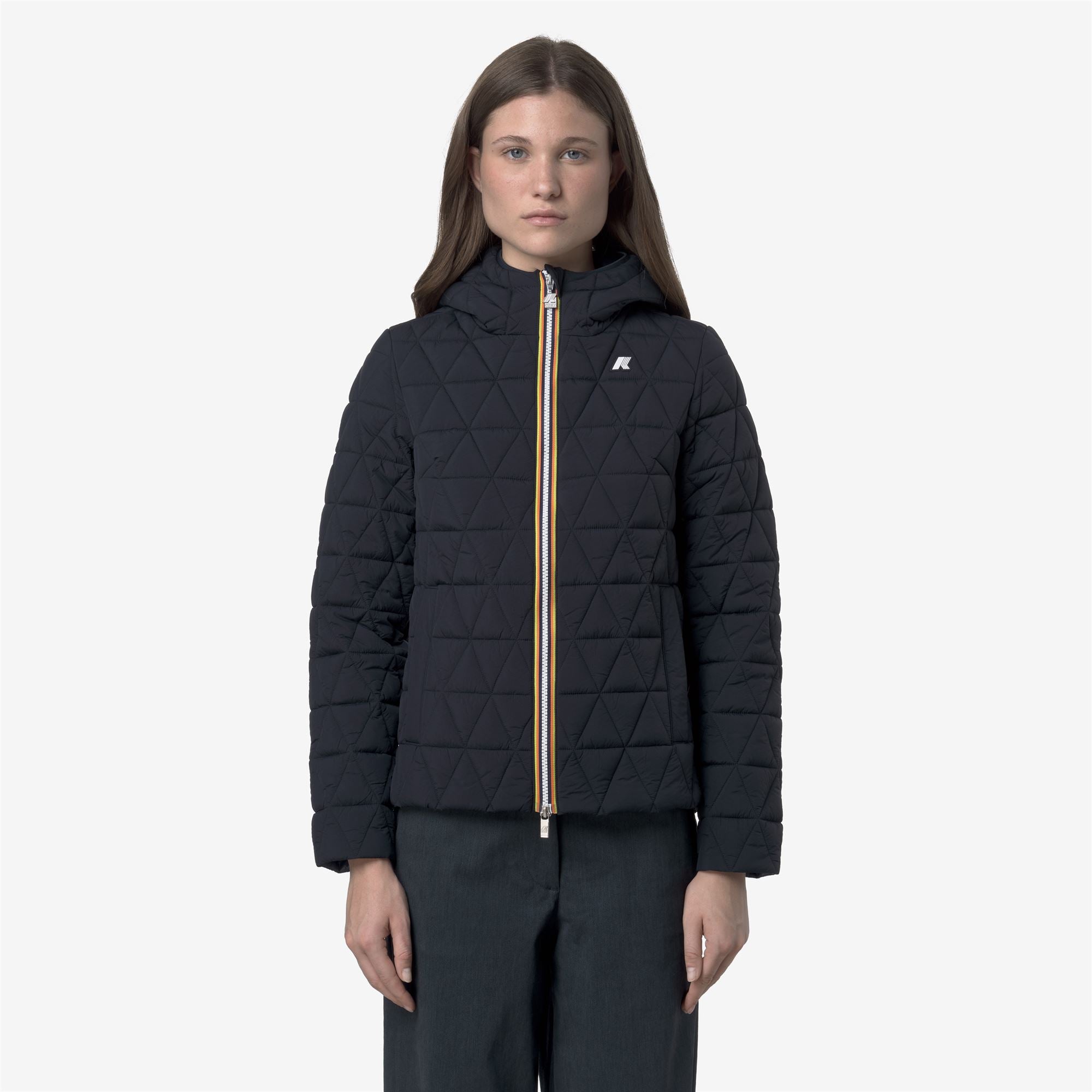 Jackets_WOMAN_LIL DIAMOND QUILTED WARM_Short_Blue Depth - Commercial 4