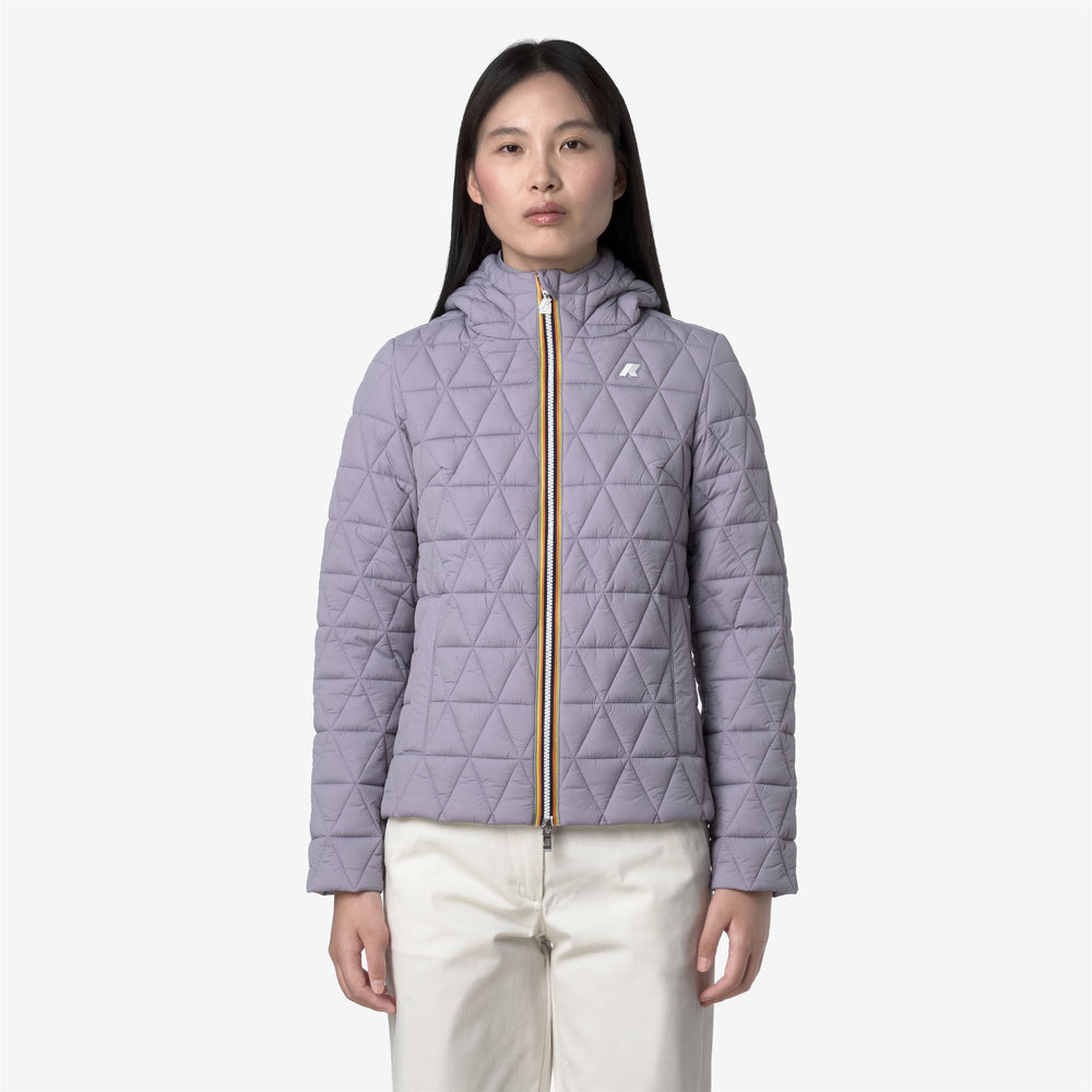 Jackets_WOMAN_LIL DIAMOND QUILTED WARM_Short_Violet Lavender - DressedBack