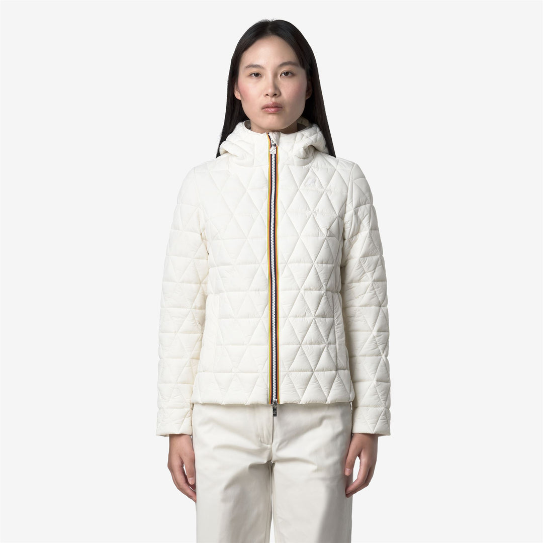 Jackets_WOMAN_LIL DIAMOND QUILTED WARM_Short_White Gardenia - DressedBack