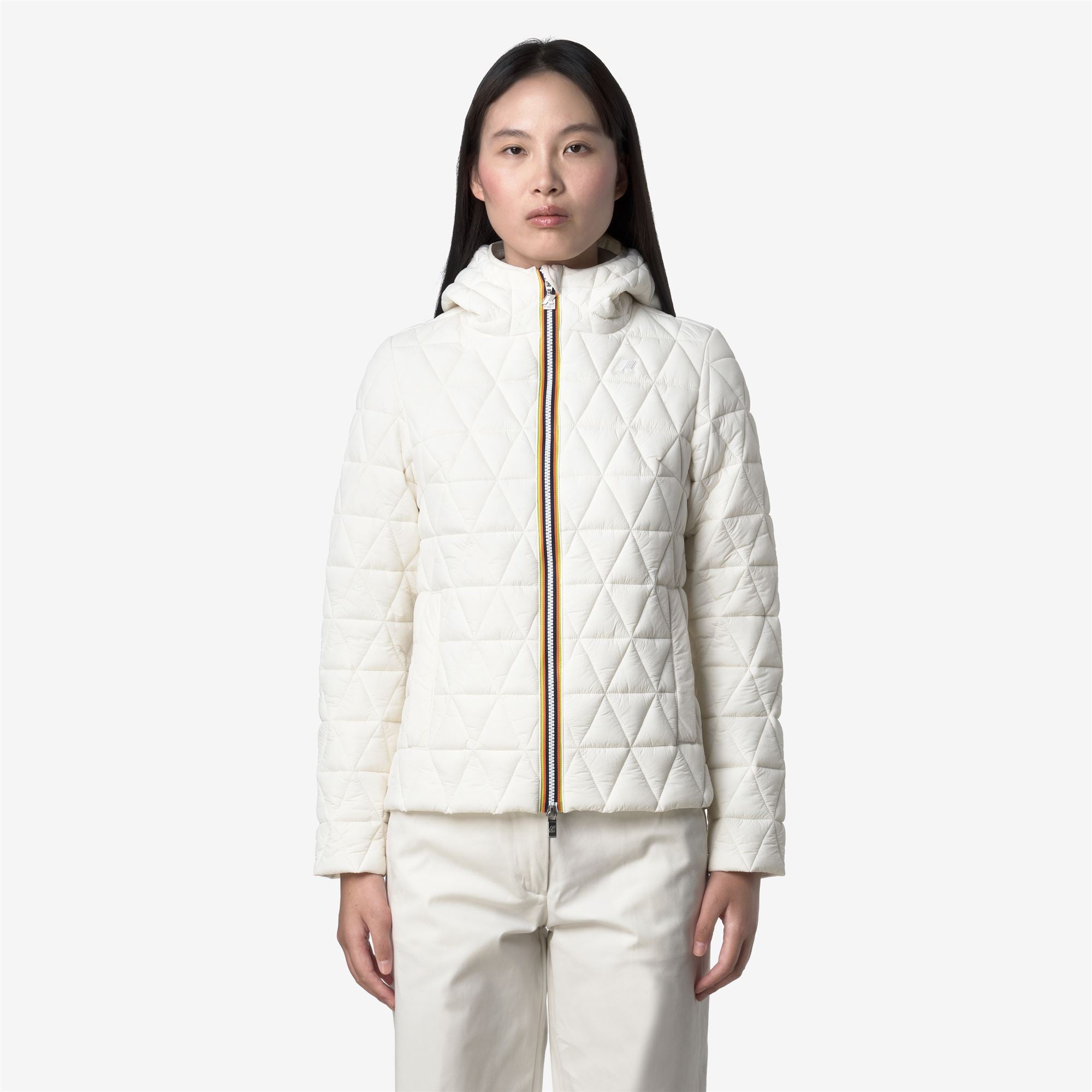 Jackets_WOMAN_LIL DIAMOND QUILTED WARM_Short_White Gardenia - Commercial 4
