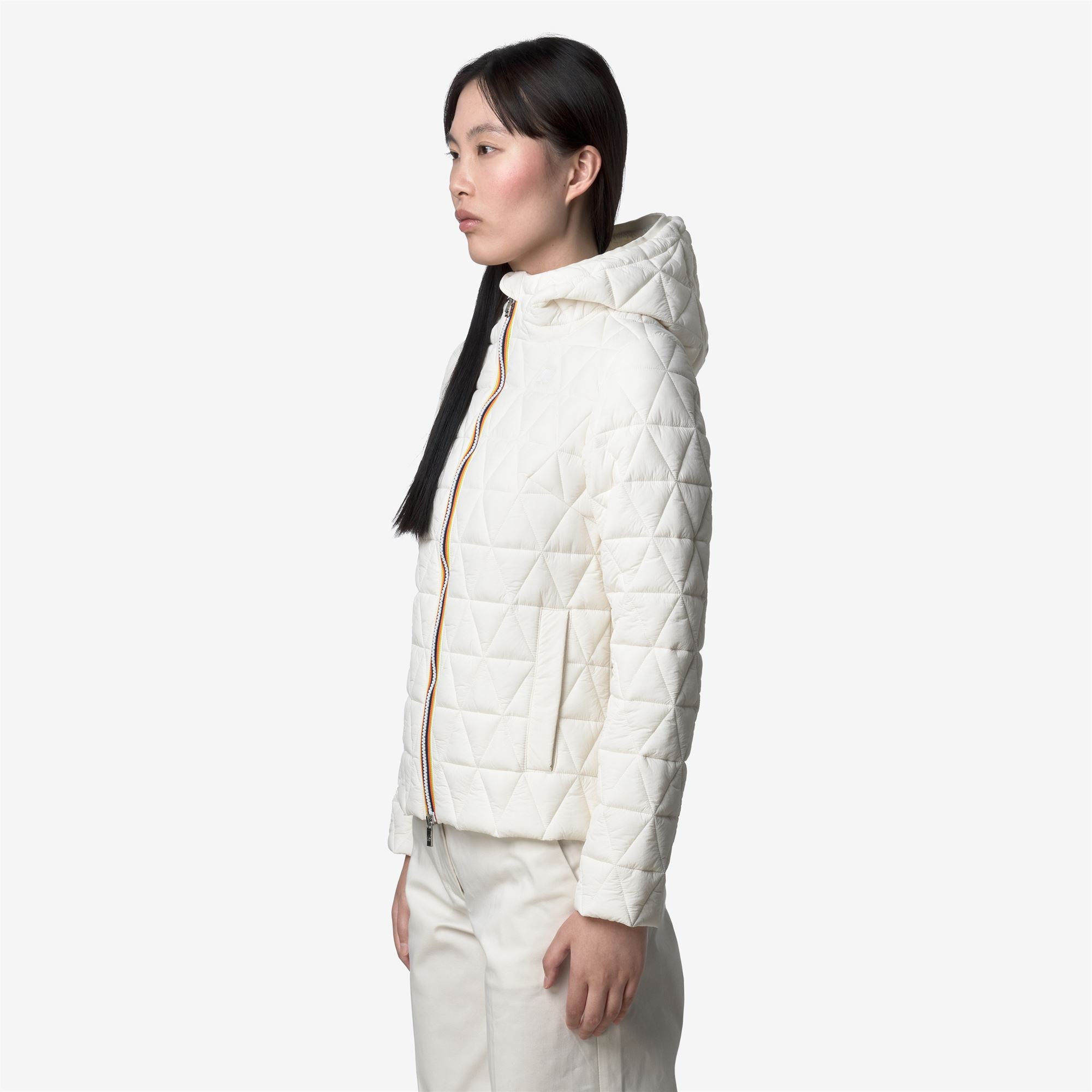 Jackets_WOMAN_LIL DIAMOND QUILTED WARM_Short_White Gardenia - Commercial 5