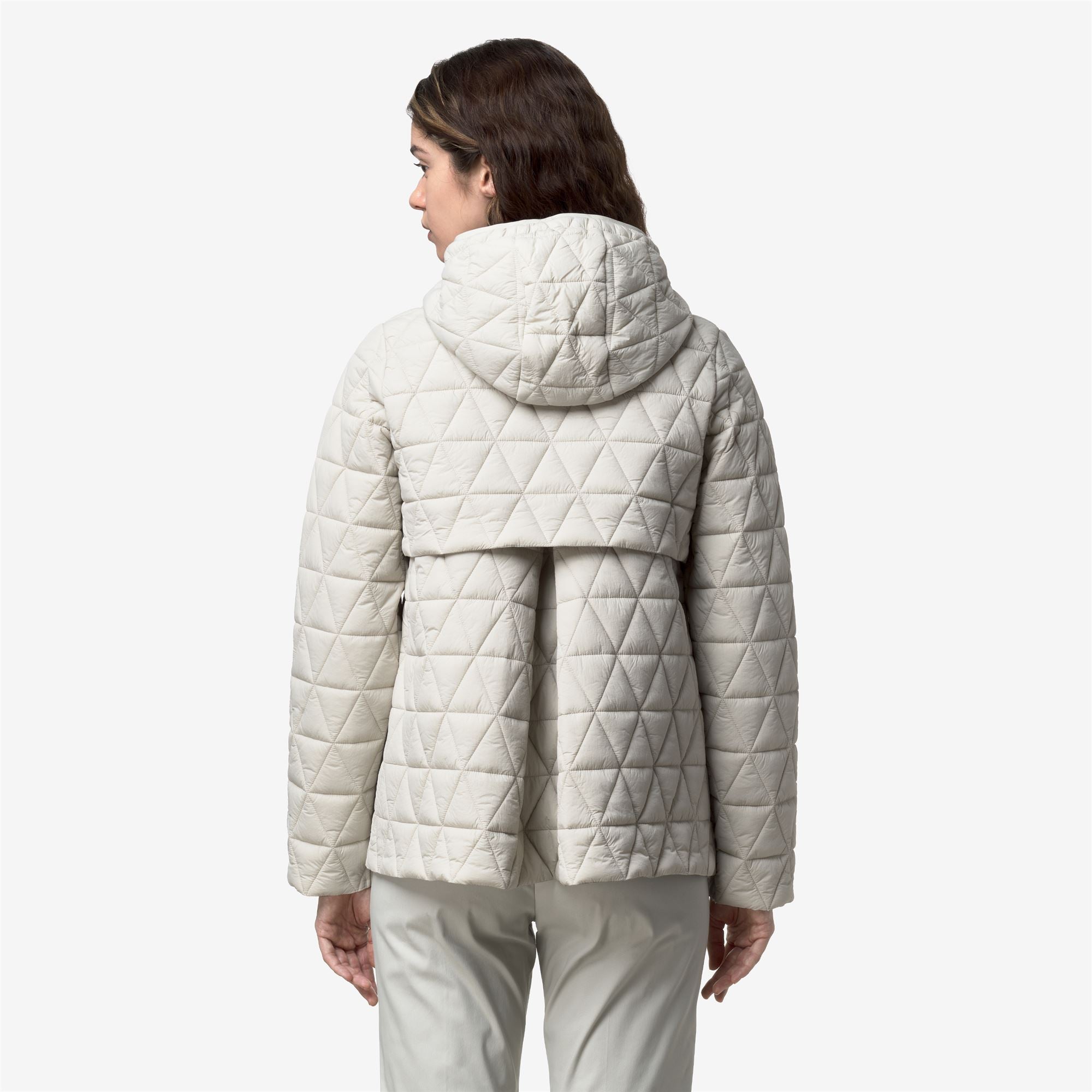 Jackets_Woman_MADLAINE DIAMOND QUILTED WARM_Short_BEIGE LT - Commercial 6