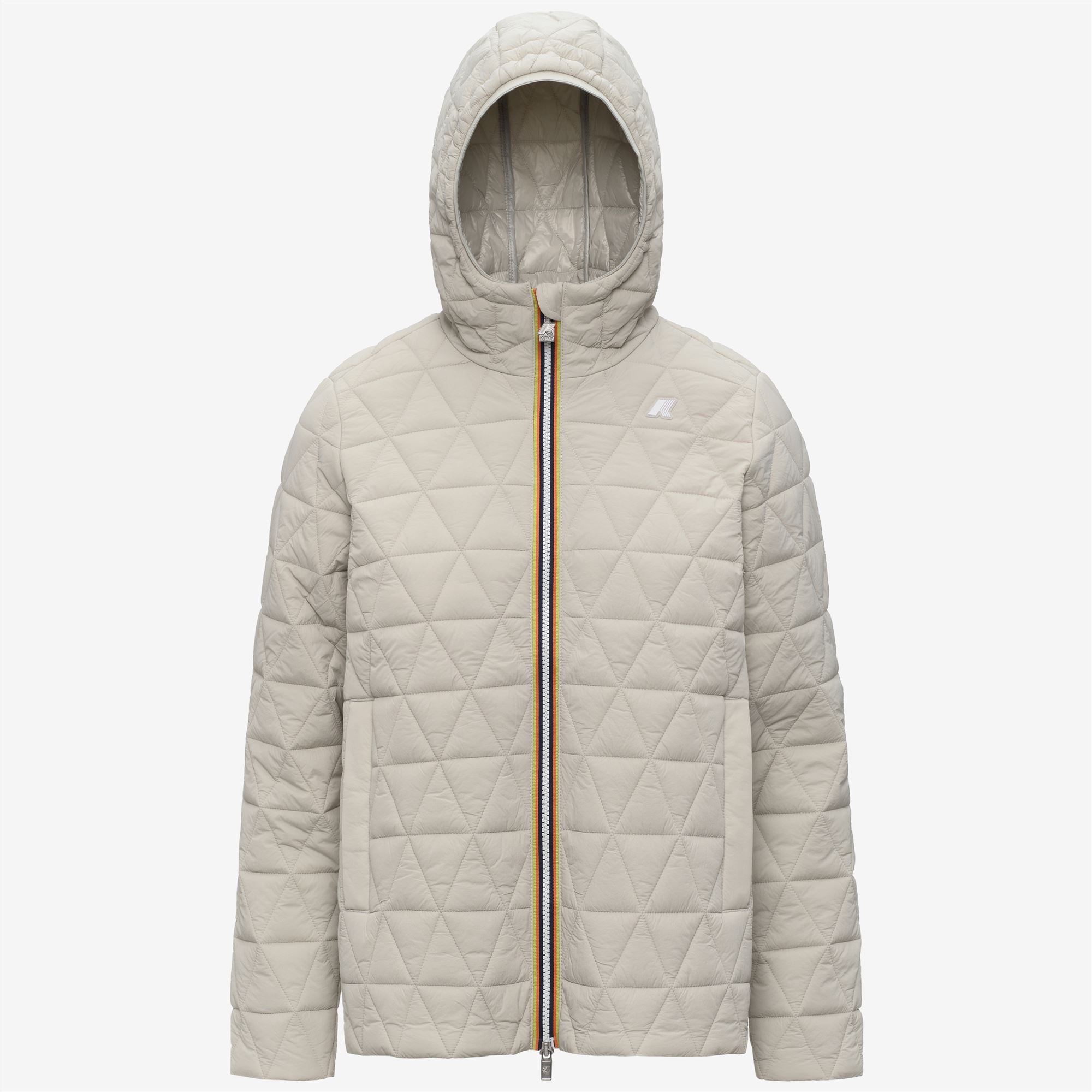 Jackets_Woman_MADLAINE DIAMOND QUILTED WARM_Short_BEIGE LT - Commercial 1