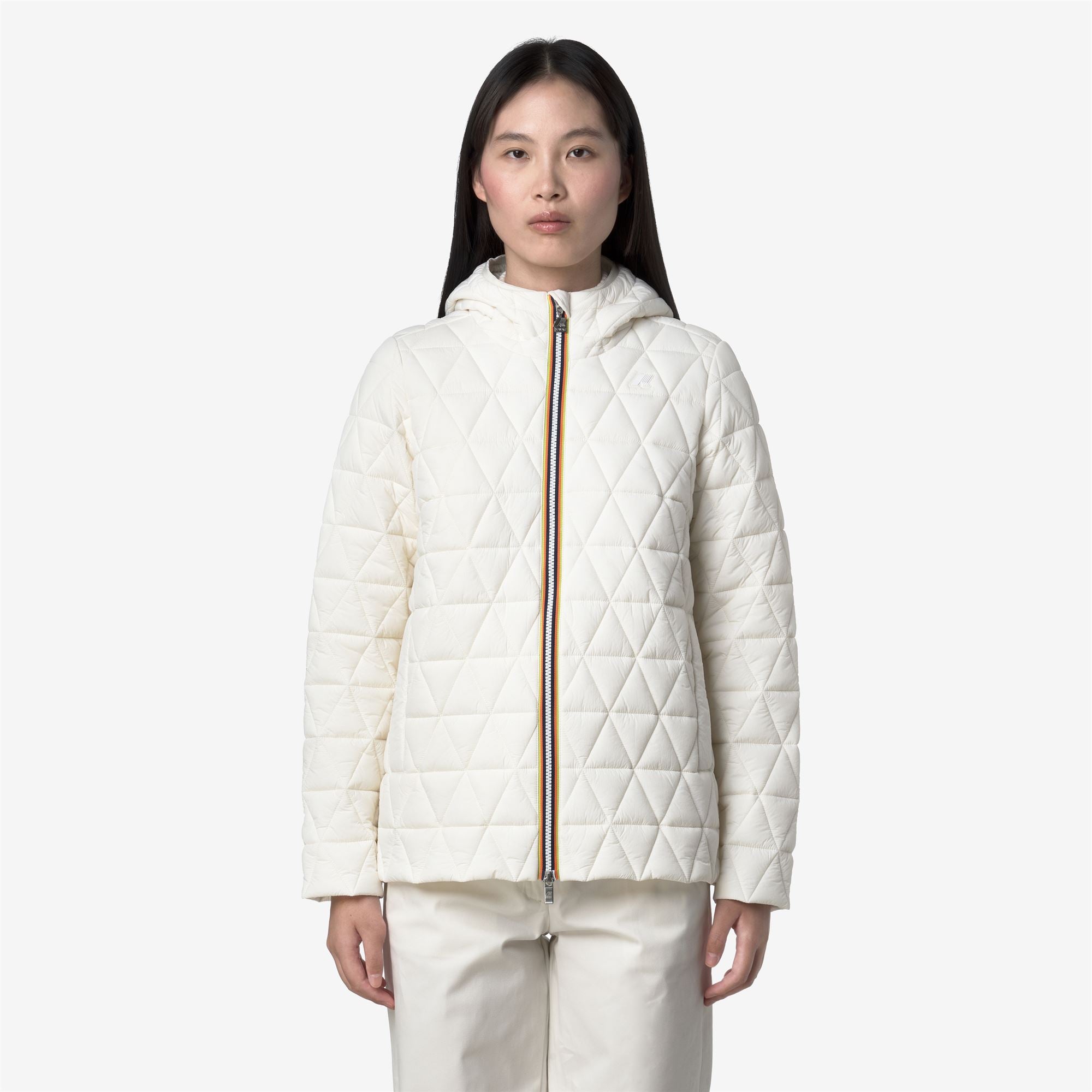 Jackets_WOMAN_MADLAINE DIAMOND QUILTED WARM_Short_White Gardenia - Commercial 4