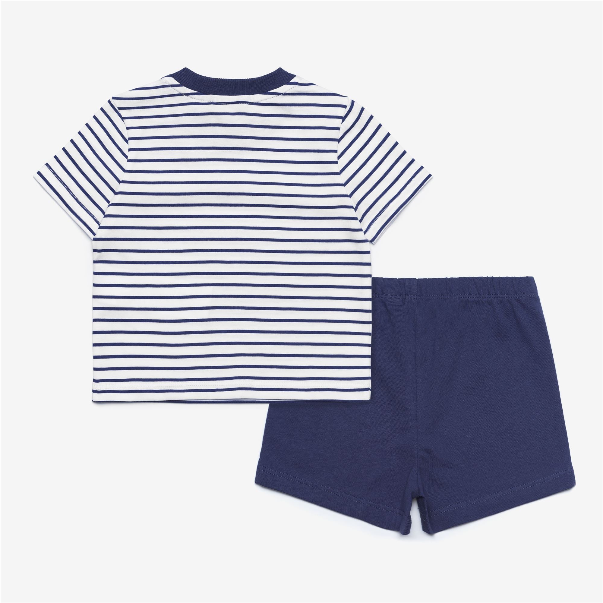 Sets_KID UNISEX_E. PETE SET STRIPES JERSEY_Shorts / T-Shirt_White - Blue Deep Cobalt - Commercial 2