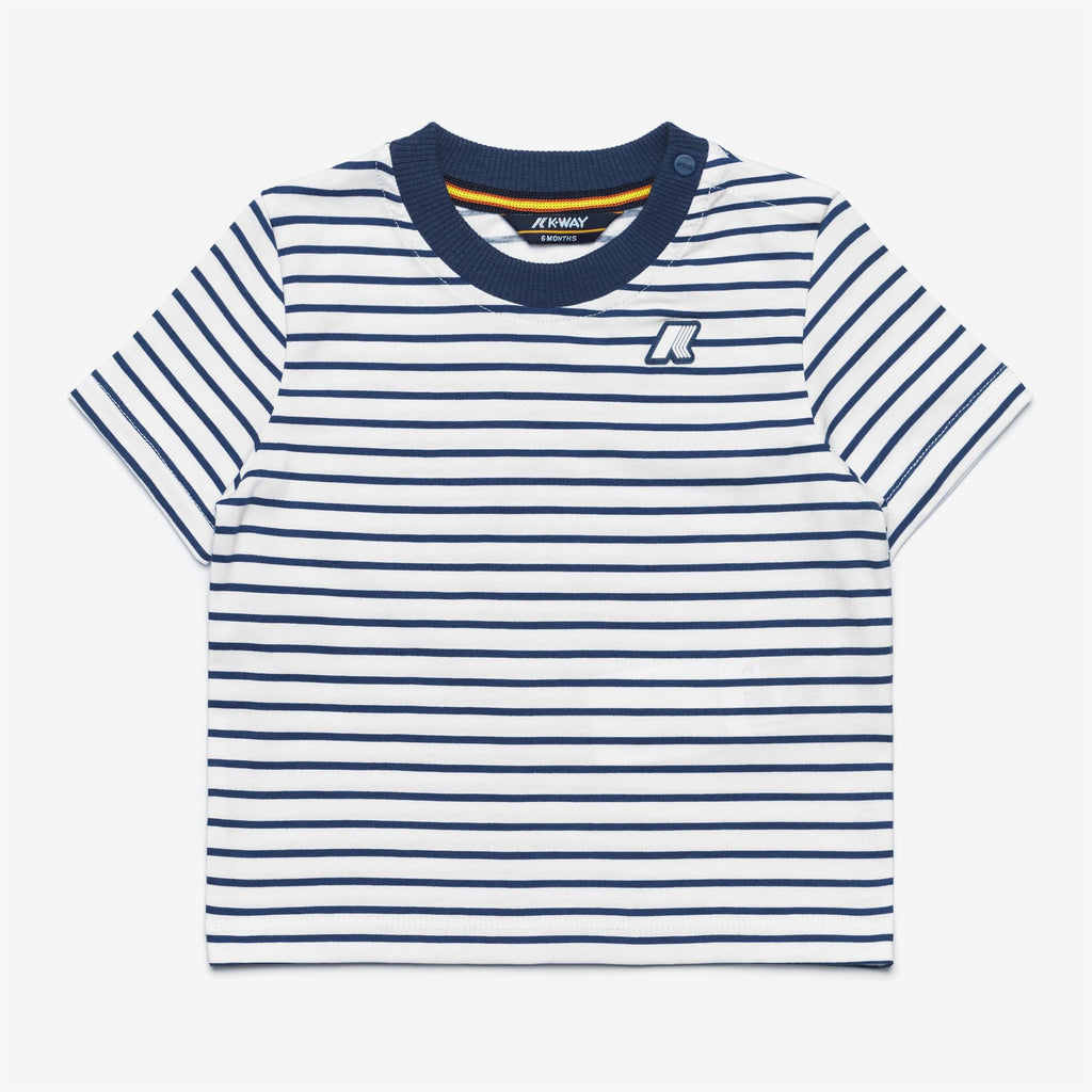 Sets_Kid unisex_E. PETE SET STRIPES JERSEY_Shorts / T-Shirt_White - Blue Insignia - Commercial 2