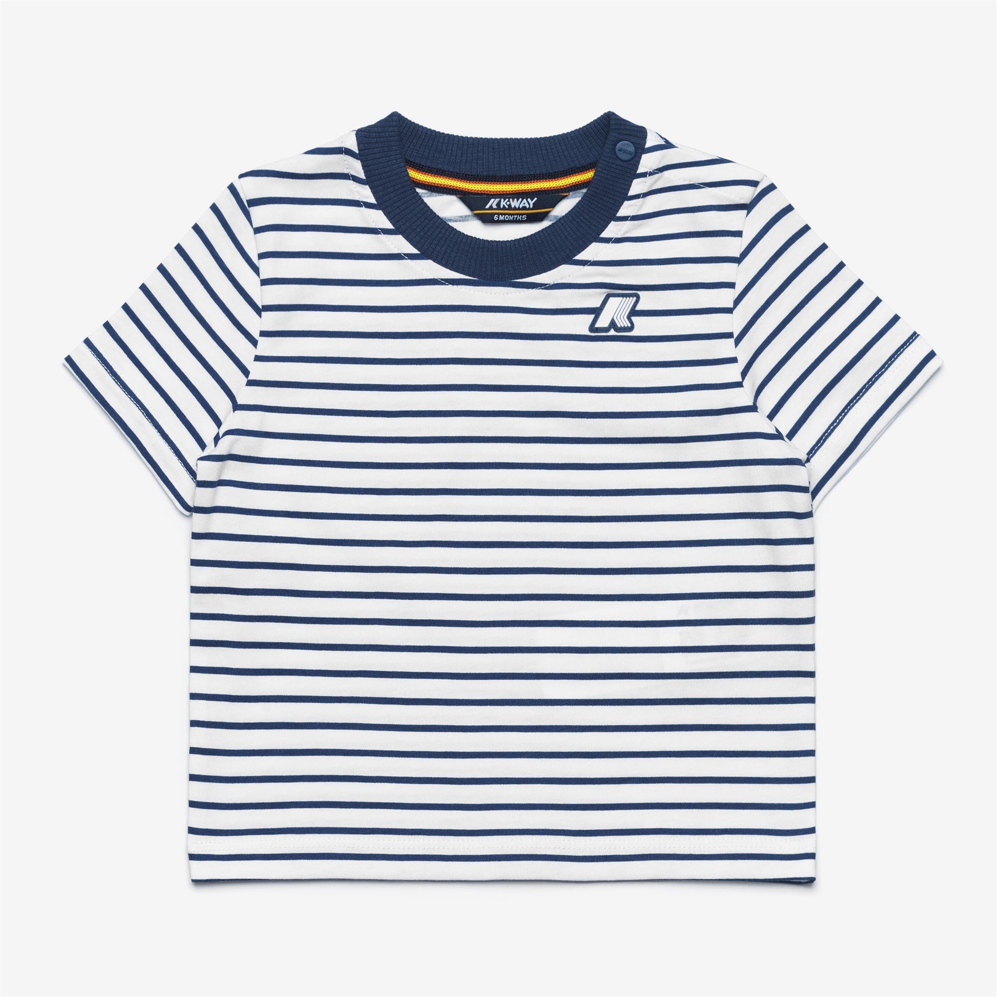 Sets_Kid unisex_E. PETE SET STRIPES JERSEY_Shorts / T-Shirt_White - Blue Insignia - Commercial 2