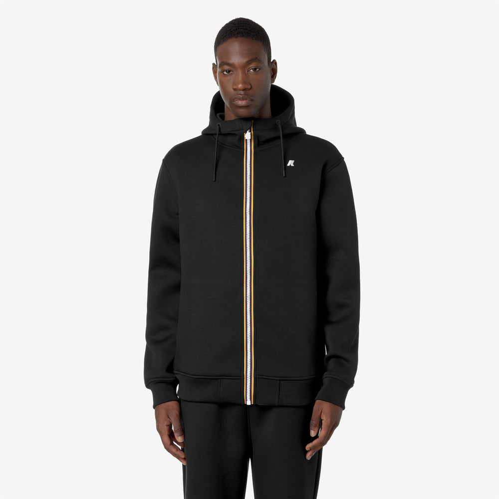Fleece_MAN_RAINER SPACER_Jacket_Black Pure - DressedBack