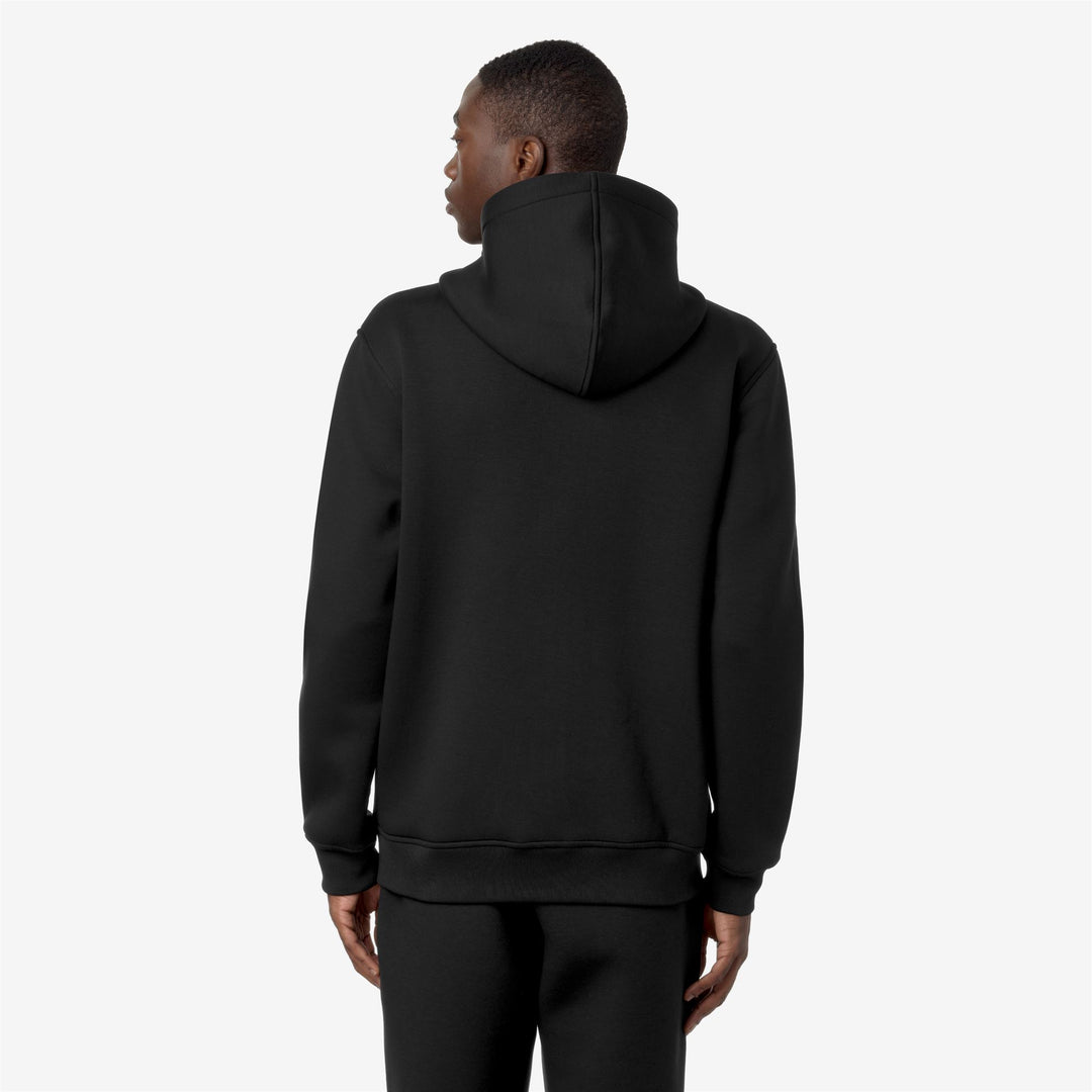 Fleece_MAN_RAINER SPACER_Jacket_Black Pure - DressedFrontDouble