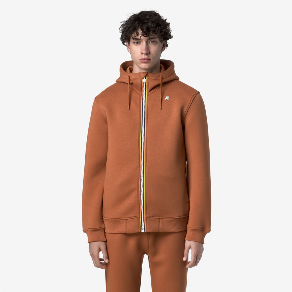 Fleece_MAN_RAINER SPACER_Jacket_Orange Adobe - Commercial 4