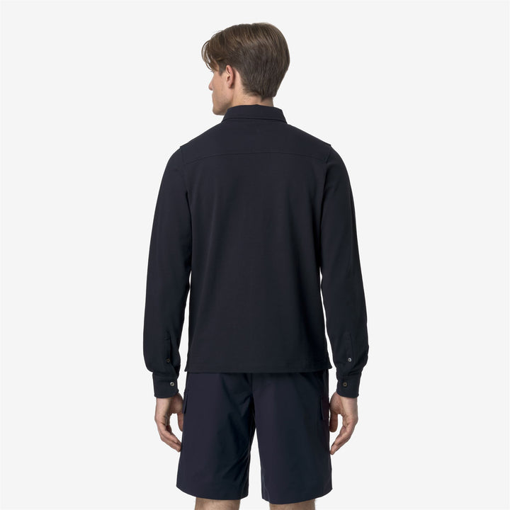 Shirts_MAN_TIMOTHEE PIQUE_Classic_Blue Depth - DressedFrontDouble