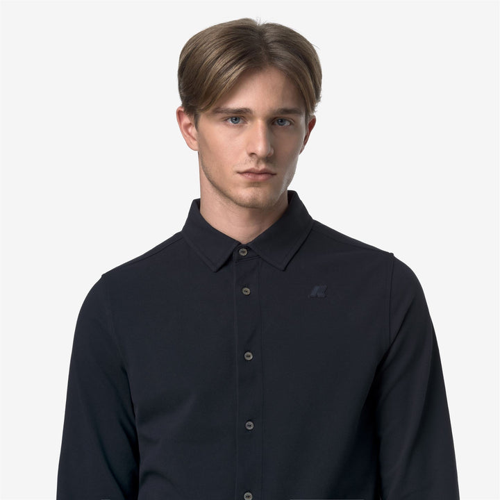 TIMOTHEE PIQUE - Shirts - CLASSIC - MAN - BLUE DEPTH